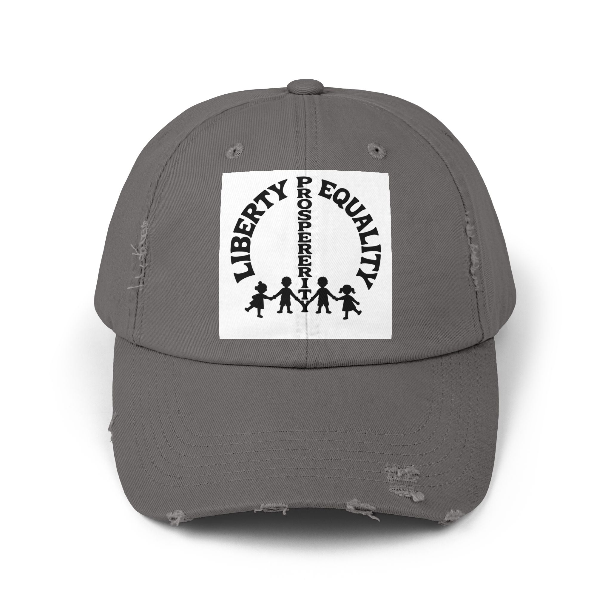Liberty & Equality Distressed Cap — Family Rights Graphic Baseball Hat
