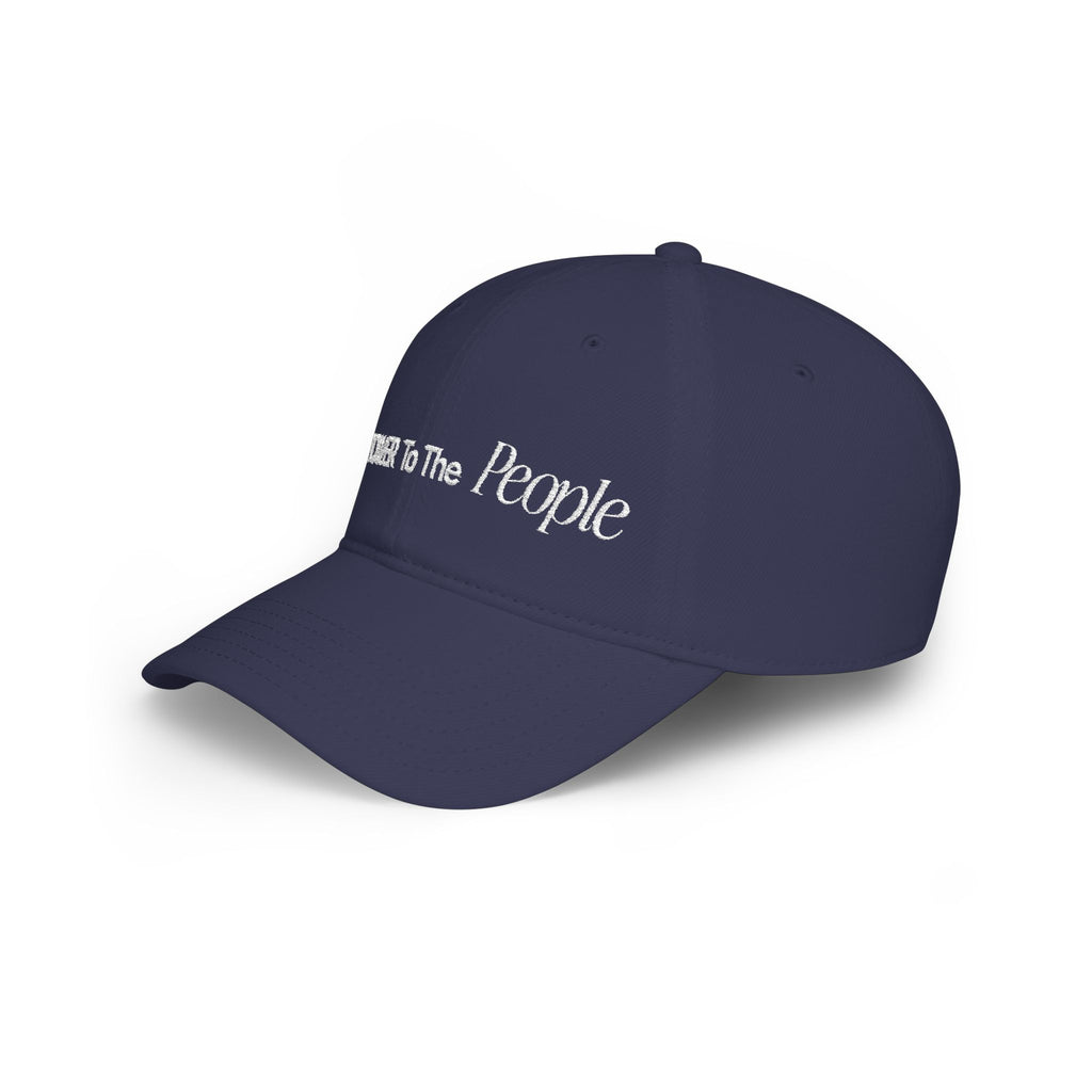 Power to the People Typography Low Profile Baseball Cap