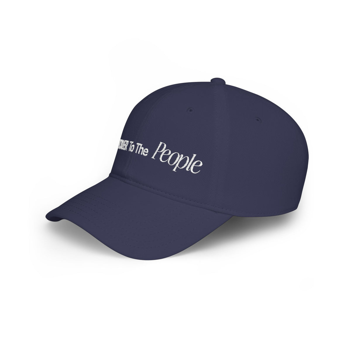 Power to the People Typography Low Profile Baseball Cap