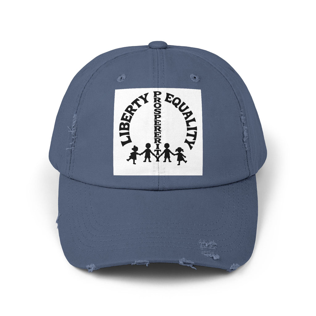 Liberty & Equality Distressed Cap — Family Rights Graphic Baseball Hat
