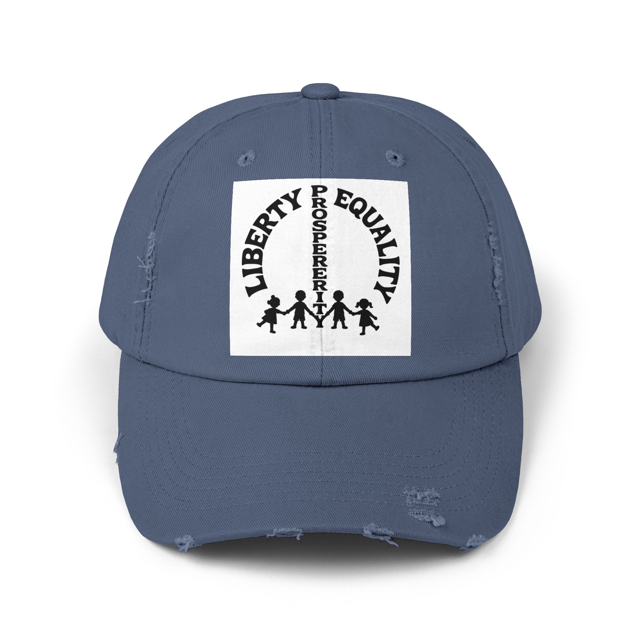 Liberty & Equality Distressed Cap — Family Rights Graphic Baseball Hat