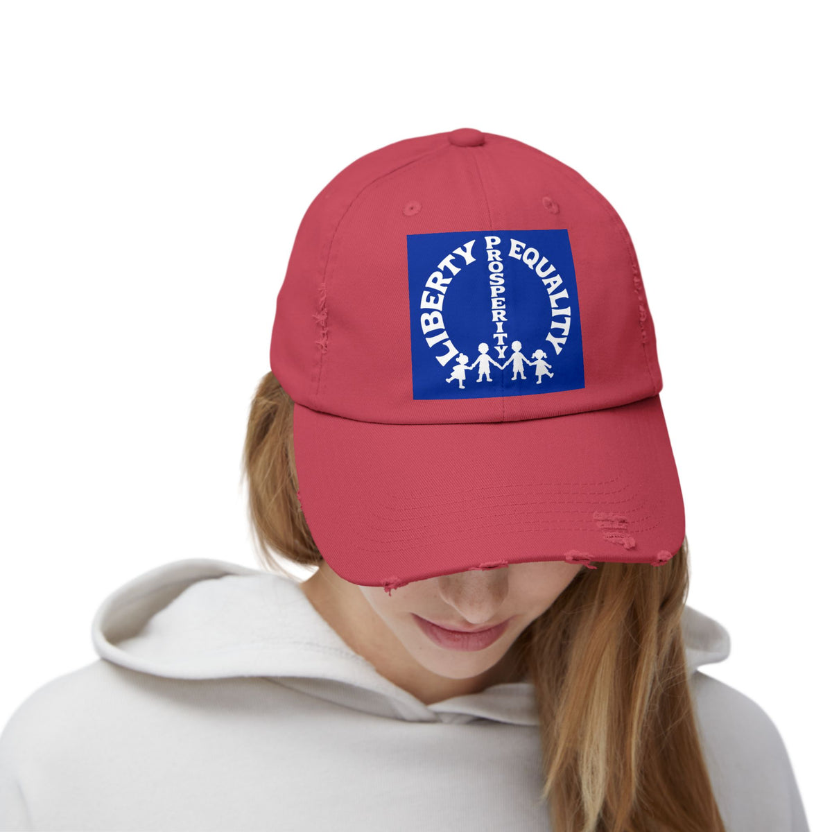 Liberty & Equality Distressed Cap — Family Rights Graphic Baseball Hat