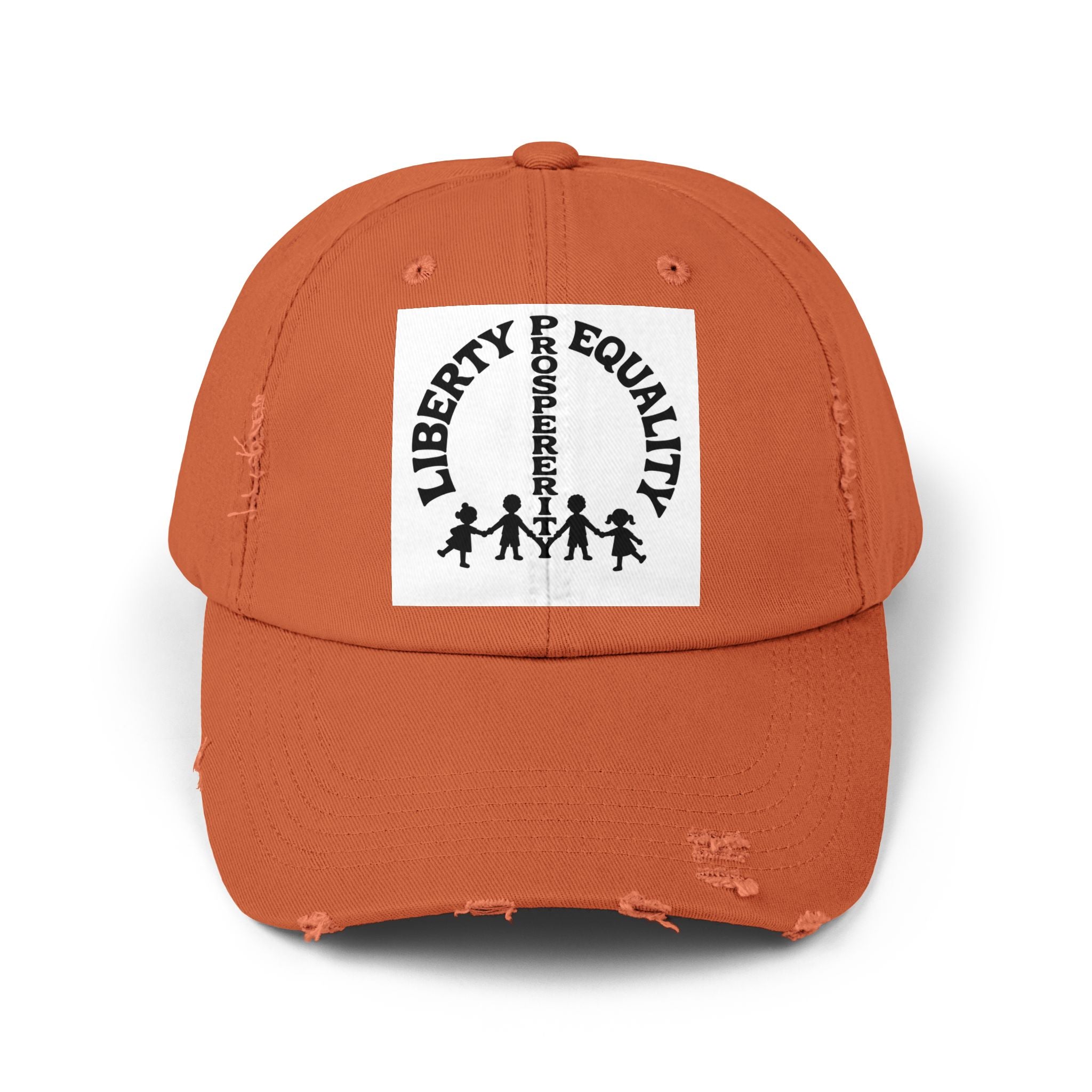 Liberty & Equality Distressed Cap — Family Rights Graphic Baseball Hat