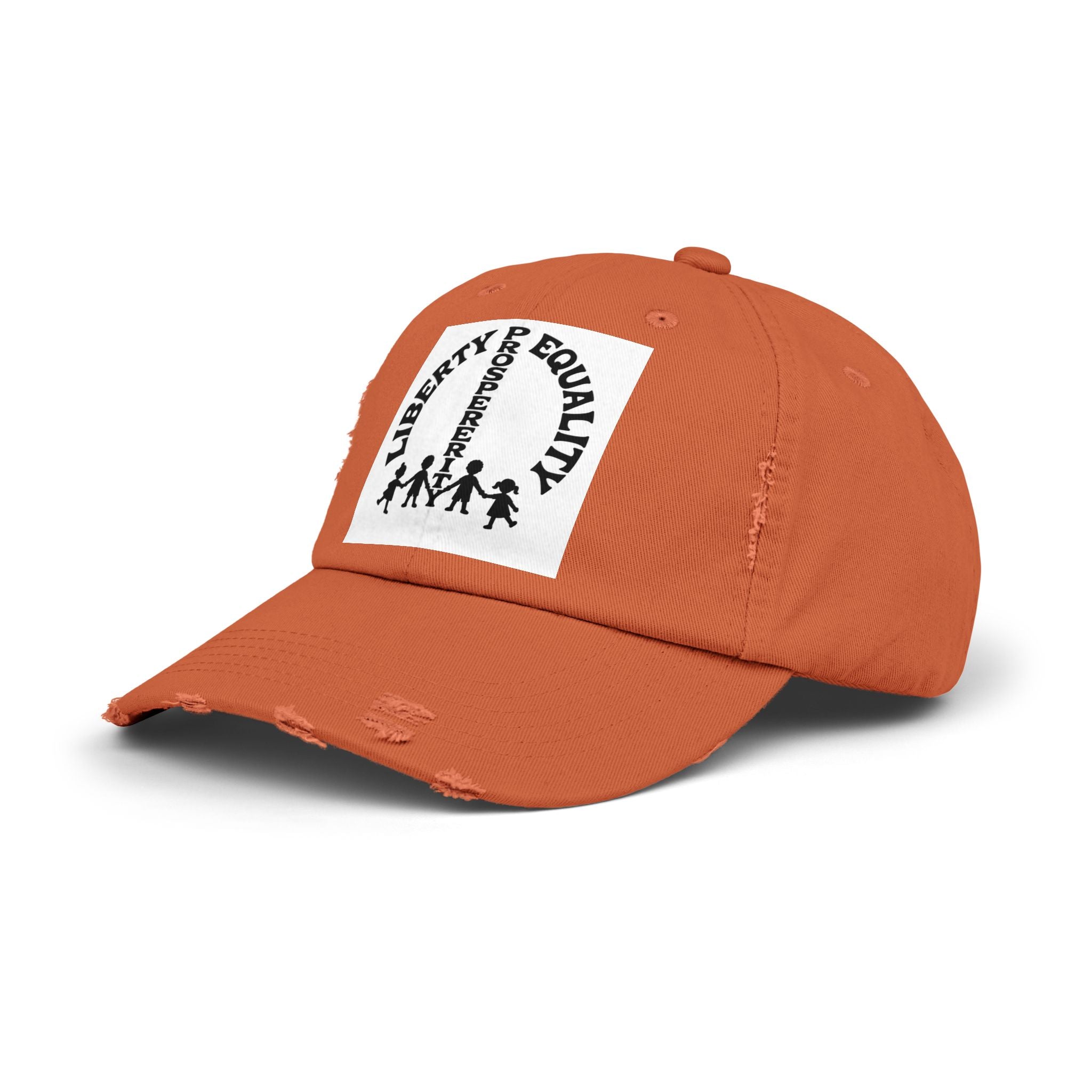 Liberty & Equality Distressed Cap — Family Rights Graphic Baseball Hat