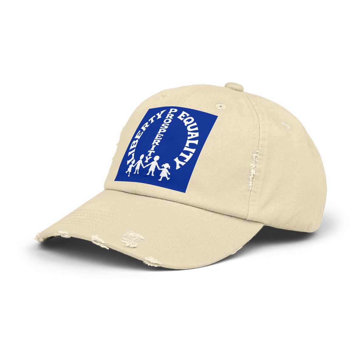 Liberty & Equality Distressed Cap — Family Rights Graphic Baseball Hat