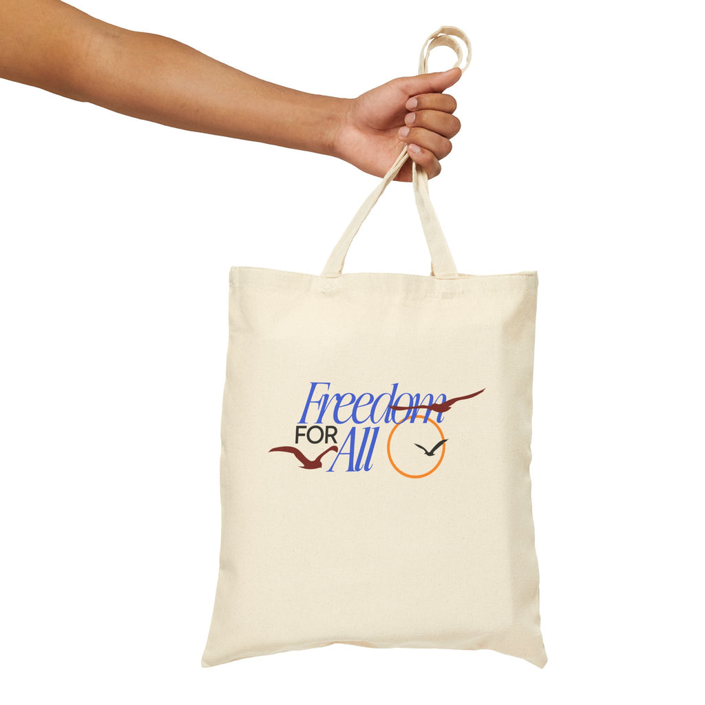 Freedom for All Seagull Graphic Cotton Canvas Tote Bag