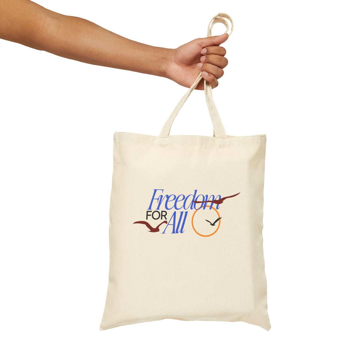 Freedom for All Seagull Graphic Cotton Canvas Tote Bag