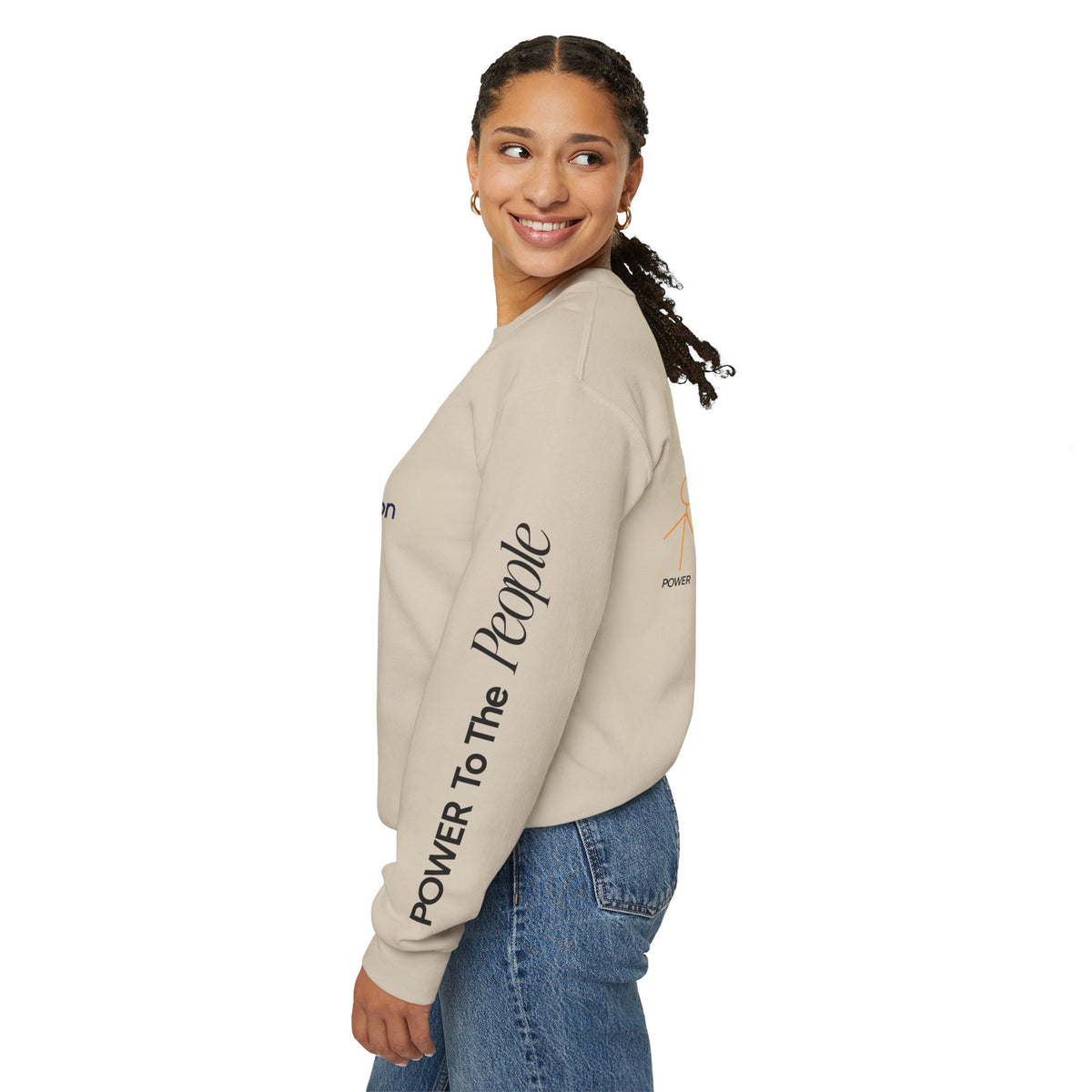 Power to the People Line Art Sweatshirt