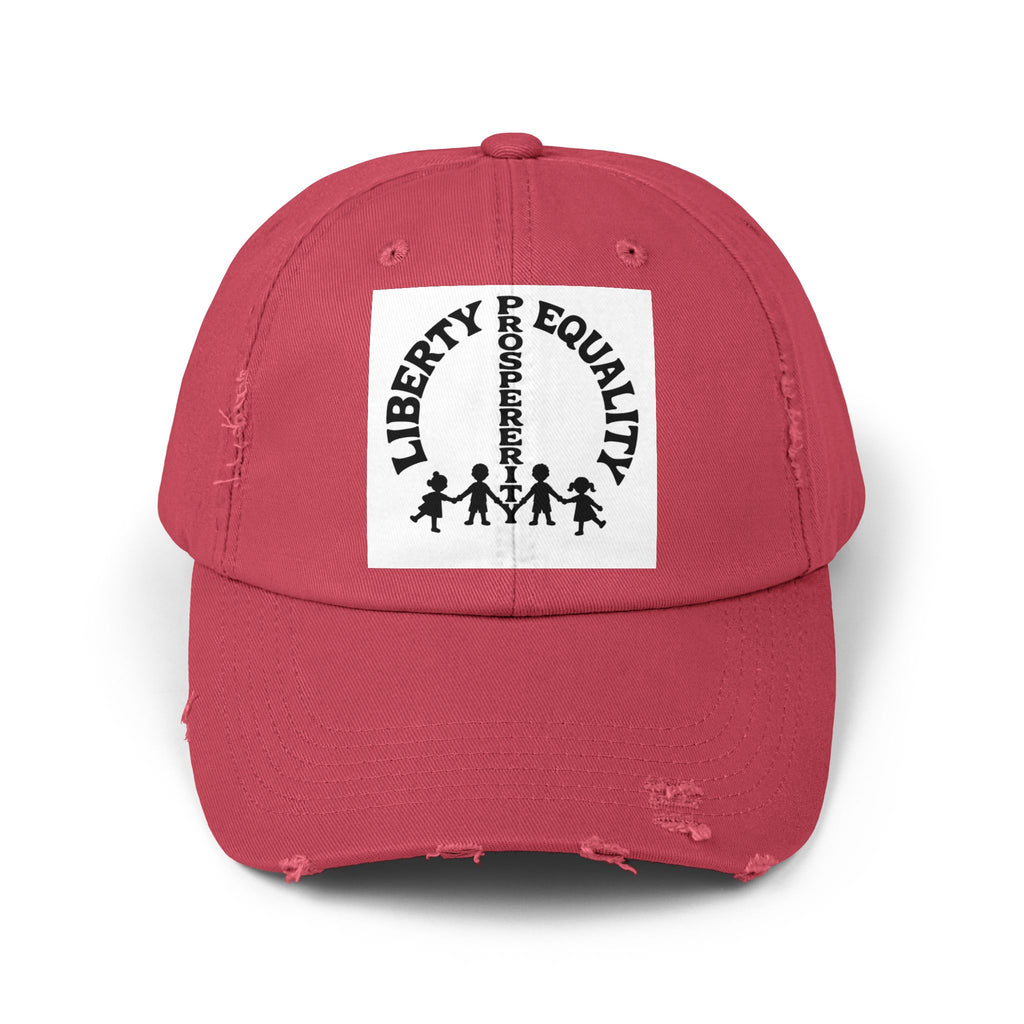 Liberty & Equality Distressed Cap — Family Rights Graphic Baseball Hat