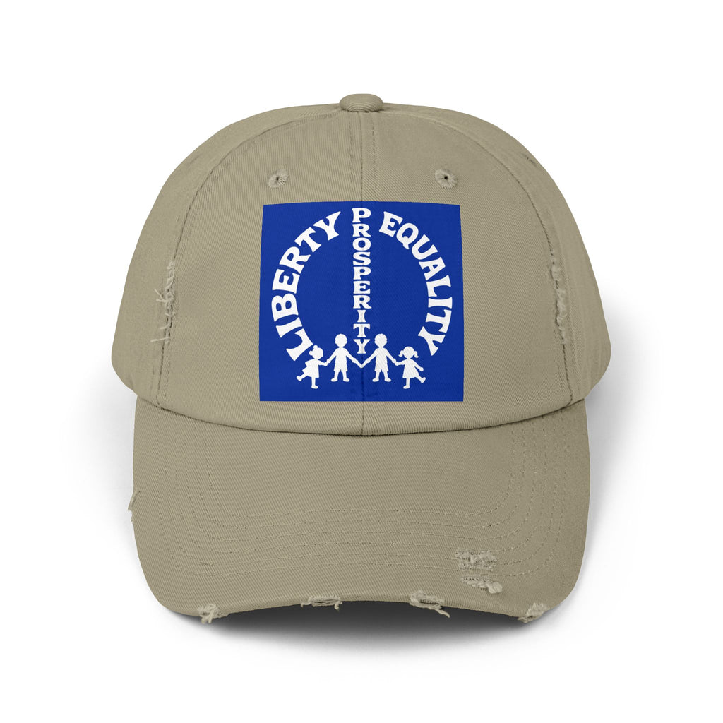 Liberty & Equality Distressed Cap — Family Rights Graphic Baseball Hat