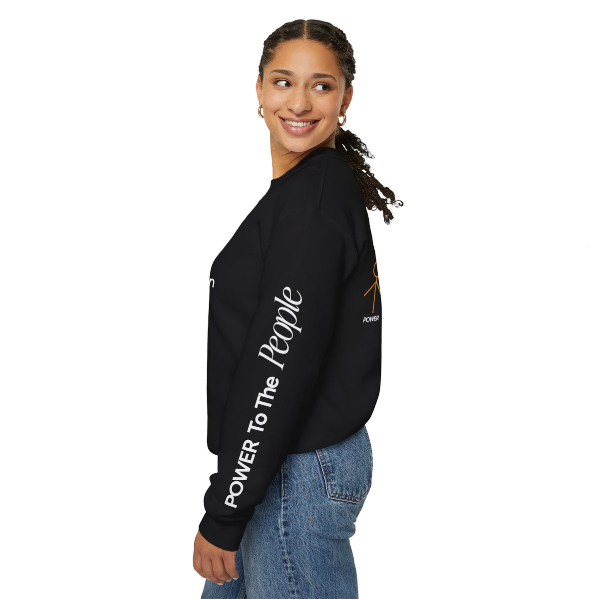 Power to the People Line Art Sweatshirt