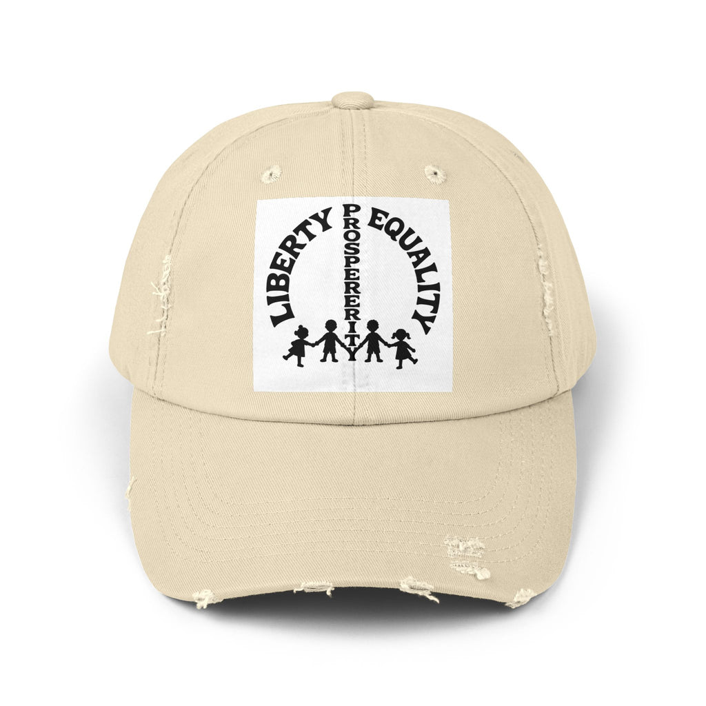 Liberty & Equality Distressed Cap — Family Rights Graphic Baseball Hat