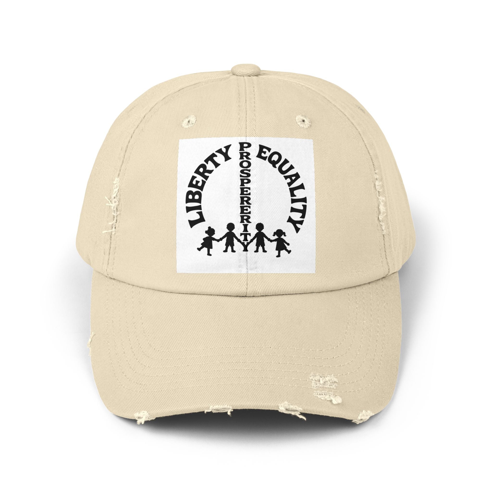 Liberty & Equality Distressed Cap — Family Rights Graphic Baseball Hat