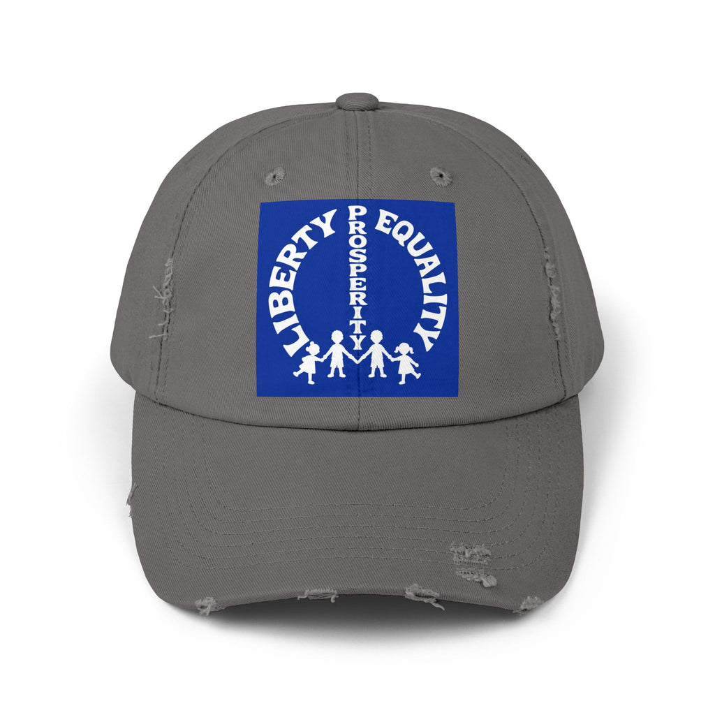 Liberty & Equality Distressed Cap — Family Rights Graphic Baseball Hat