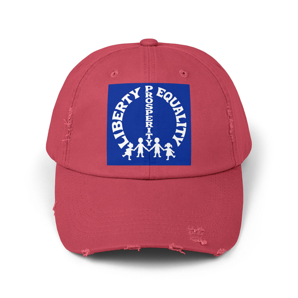 Liberty & Equality Distressed Cap — Family Rights Graphic Baseball Hat