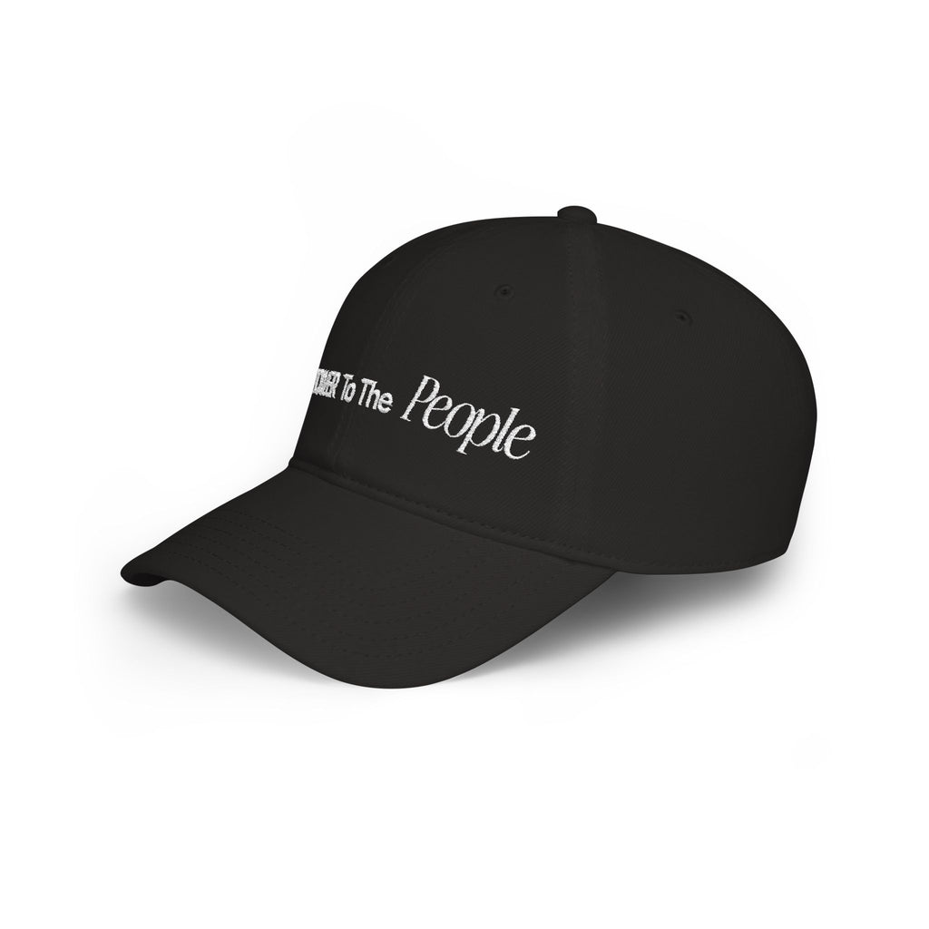 Power to the People Typography Low Profile Baseball Cap