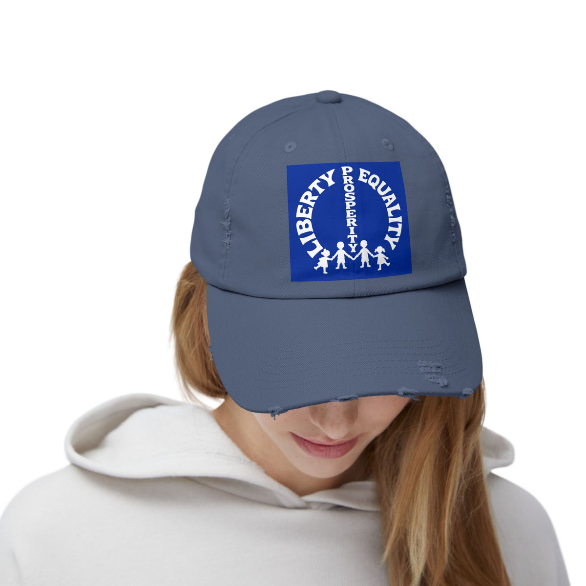 Liberty & Equality Distressed Cap — Family Rights Graphic Baseball Hat