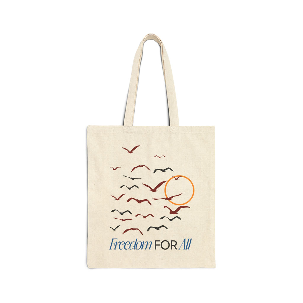 Freedom for All Seagull Graphic Cotton Canvas Tote Bag
