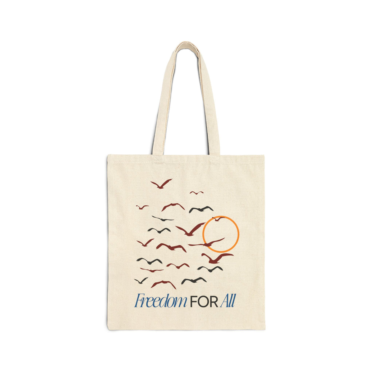 Freedom for All Seagull Graphic Cotton Canvas Tote Bag