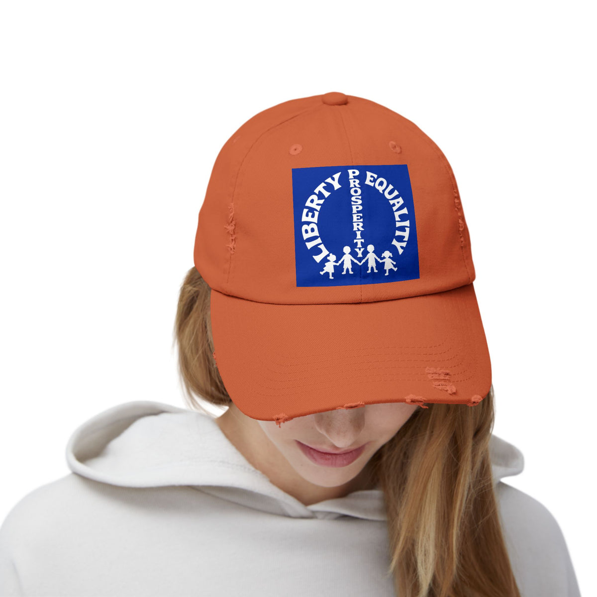 Liberty & Equality Distressed Cap — Family Rights Graphic Baseball Hat