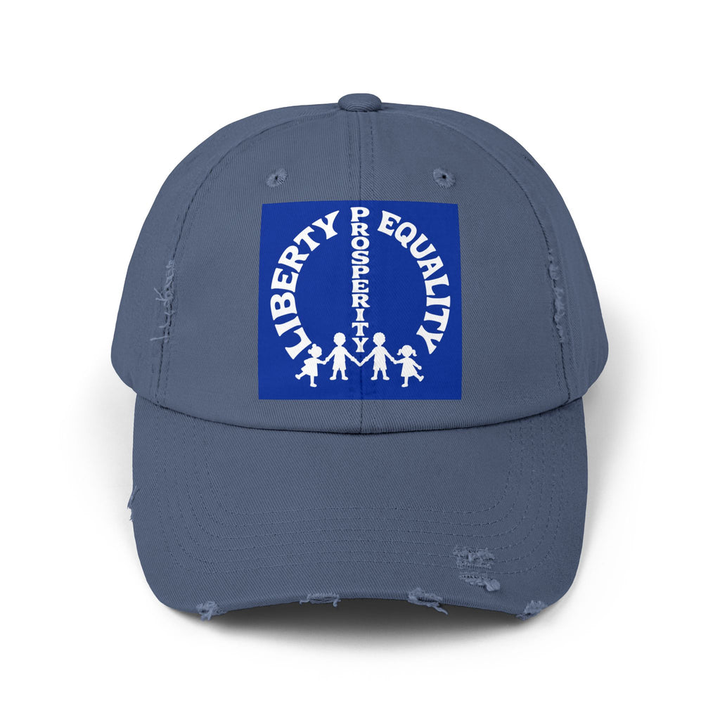 Liberty & Equality Distressed Cap — Family Rights Graphic Baseball Hat