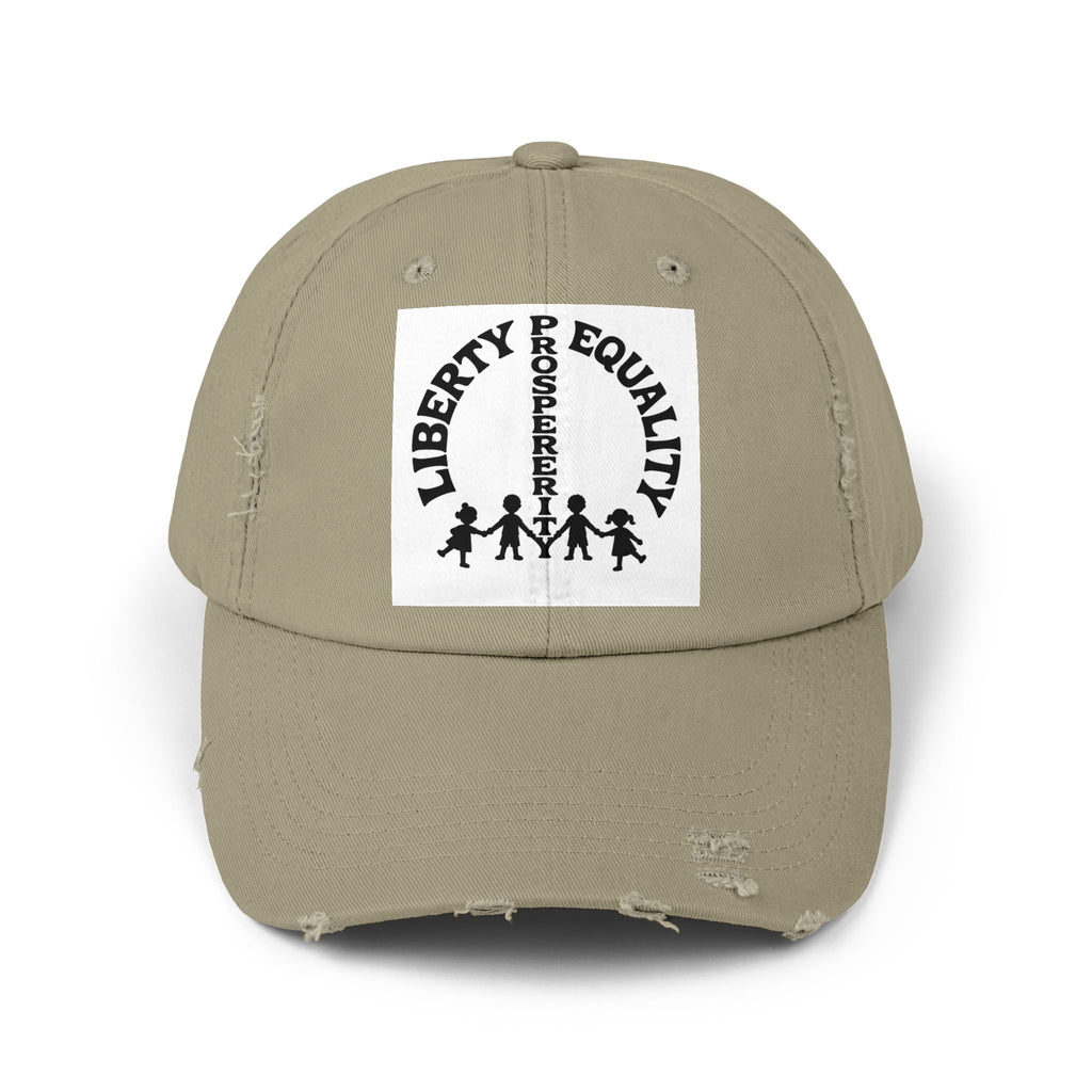 Liberty & Equality Distressed Cap — Family Rights Graphic Baseball Hat