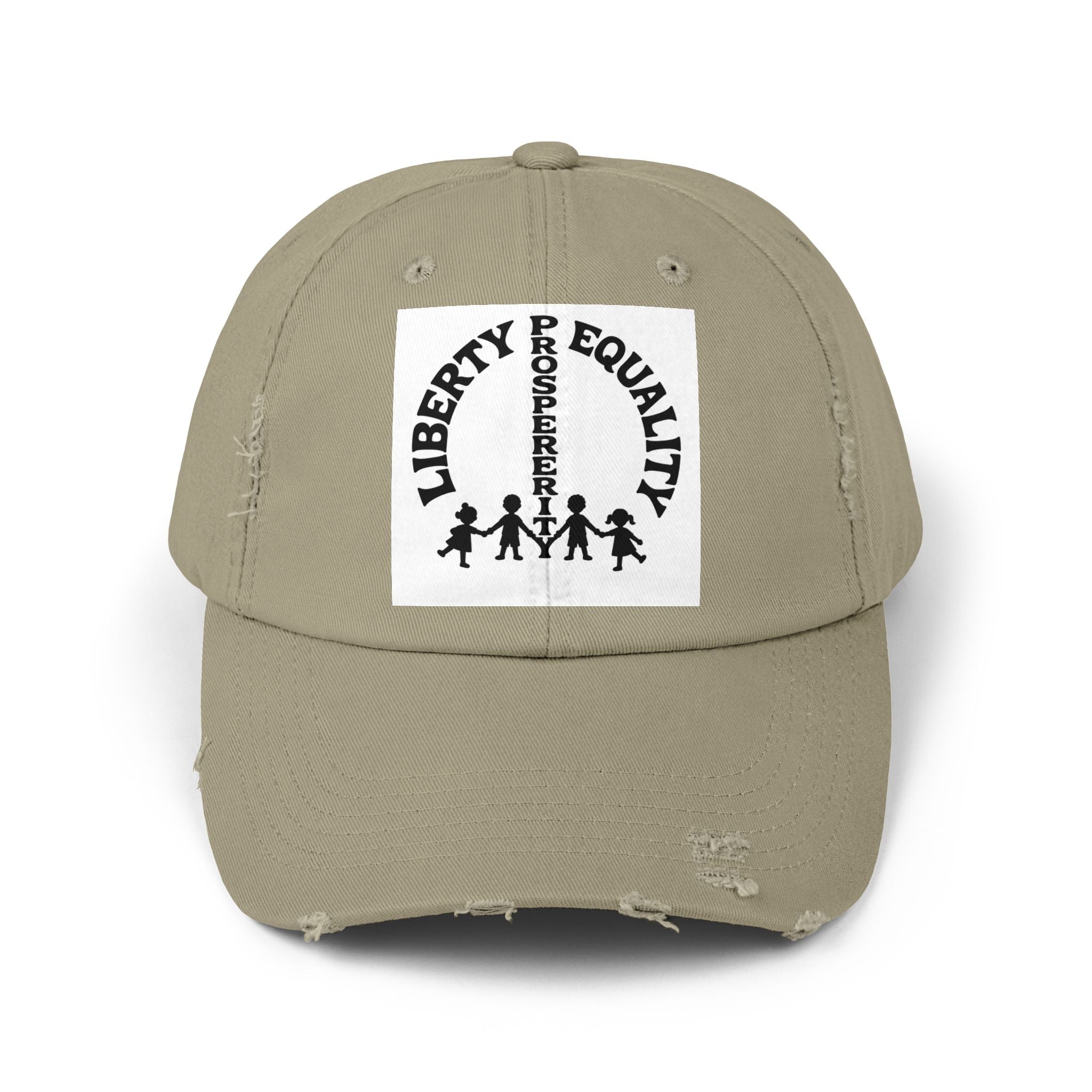 Liberty & Equality Distressed Cap — Family Rights Graphic Baseball Hat