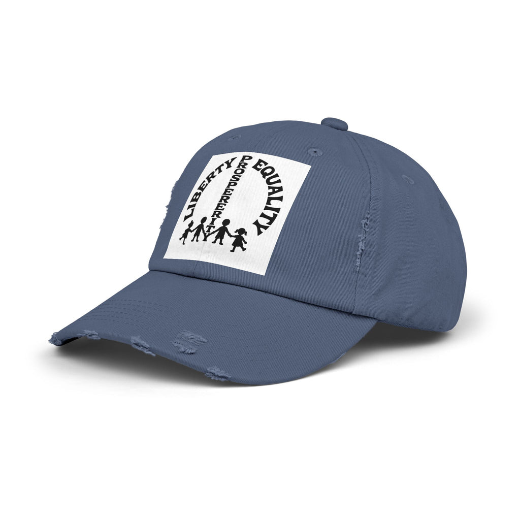 Liberty & Equality Distressed Cap — Family Rights Graphic Baseball Hat