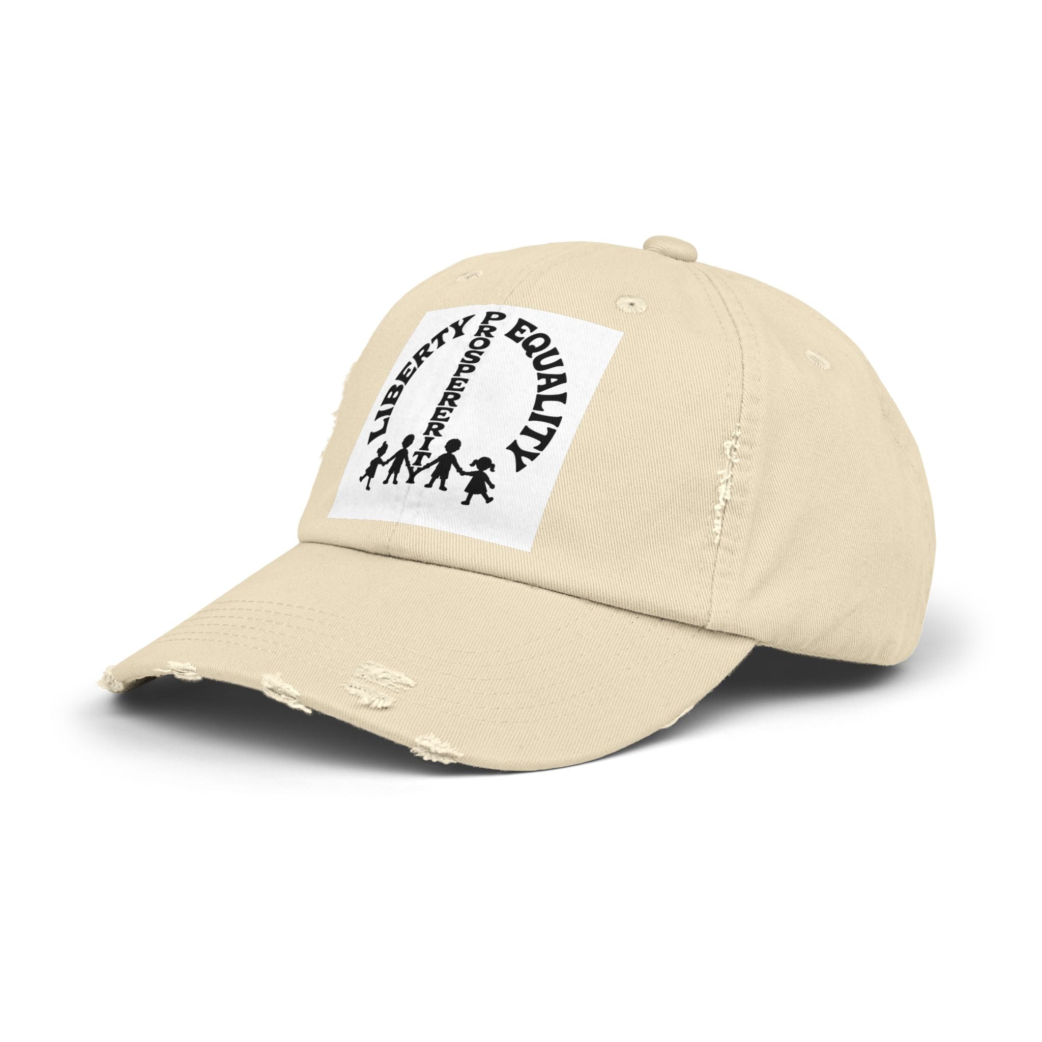 Liberty & Equality Distressed Cap — Family Rights Graphic Baseball Hat