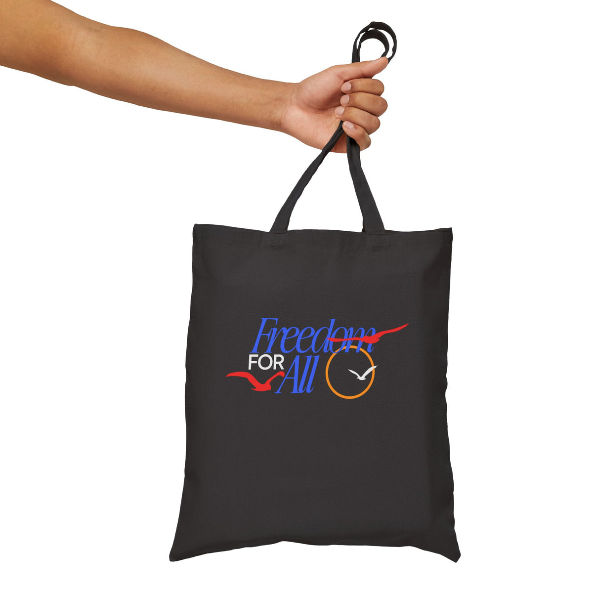 Freedom for All Seagull Graphic Cotton Canvas Tote Bag